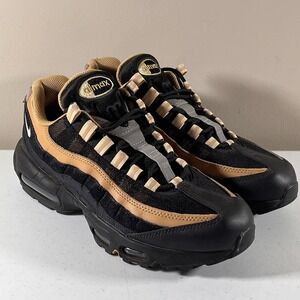 Nike Air Max 95 Shoes Mens Size 8.5 Black Elemental Gold Recraft GS Sneaker OG